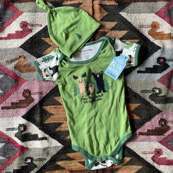 Little Blue House Other - Little Blue House by Hatley Baby / Toddler Onesie & Hat 18-24 Months New NWT